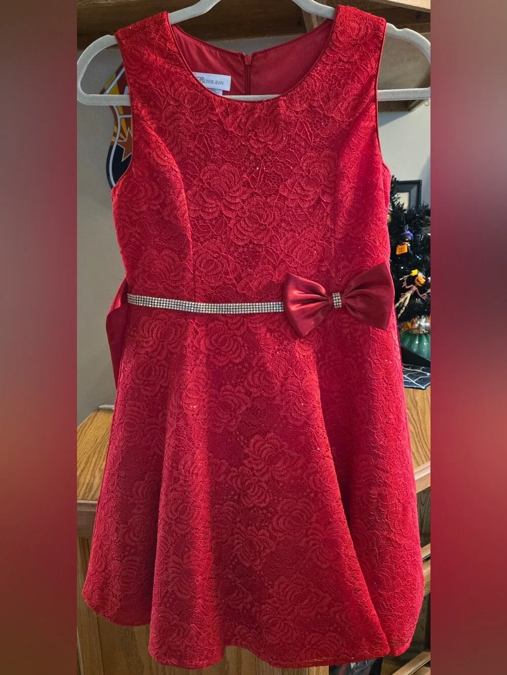 Bonnie Jean Lace Bow Waist Girls' Dress